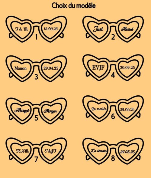 Lunettes cœurs personalisées. – Image 3