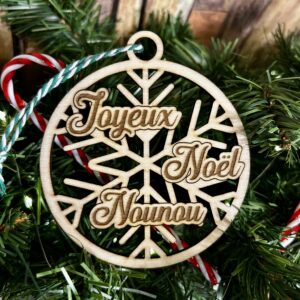 🎄 Boule de Noël – “Joyeux Noël Nounou” 🎁